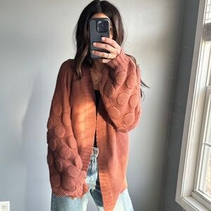 Oversized knit cardigan